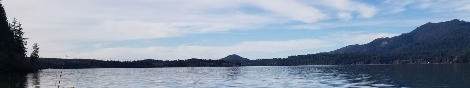 Lake with island in the distance