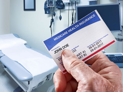 hand holding medical card